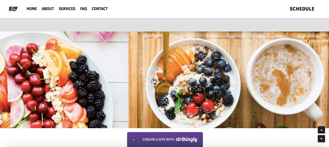 visually appealing pictures of healthy meals on a fitness website built on Strikingly visually appealing pictures of healthy meals on a fitness website built on Strikingly